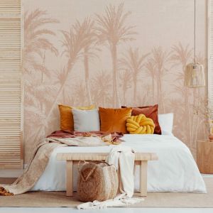 Coastal Palm Linen | Wallpaper