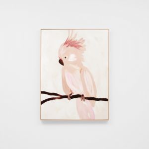 Cockatoo Portrait Blush 2 | Framed Canvas