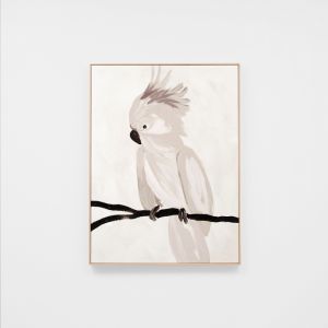 Cockatoo Portrait Neutral 2 | Framed Canvas
