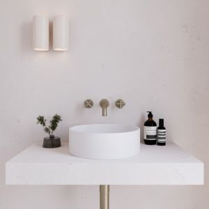Concrete Circle Basin | White | by Eight Quarters