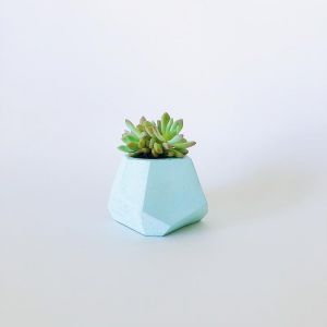 Concrete Planter | Pebbles | Pastel Mint | by Coral and Herb
