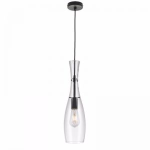 Conie Pendant | Clear and Black | Mid Century Lighting