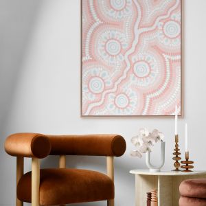 Connection to the River Blush Pink | Canvas Print