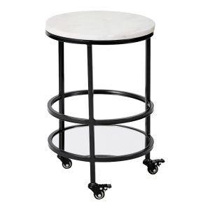 Cooper & Co. Amore 61cm Steel Bar Cart with Marble Top