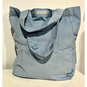 Cord Tote Bag | Baby Blue