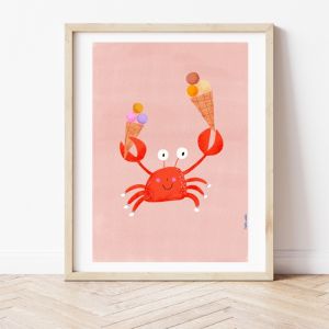 Crab Ice Cream | Art Print by Magdalena Holland