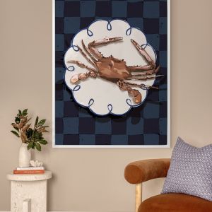 Crustacean Deep Blue | Canvas Print