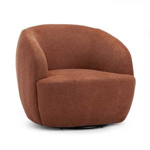 Cuddle Swivel Armchair | Rust Orange | by L3 Home | L3 Home
