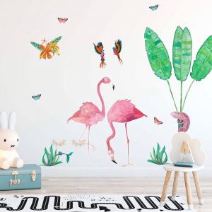 Cut-And-Stick Jungalow Flamingo Set | Wall Decal