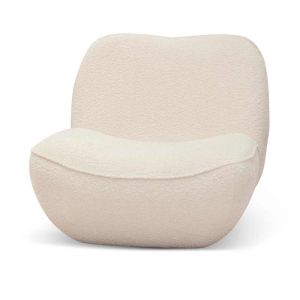 Dale Lounge Chair | Ivory White Boucle