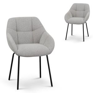 Danilo Fabric Dining Chair | Set of 2 | Spec Grey