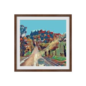 Daylesford Wombat Hill | Framed Art Print by Annie Ross