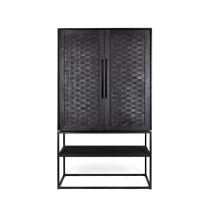 dBodhi Karma Cabinet | 2 Doors 1 Open Rack | Charcoal