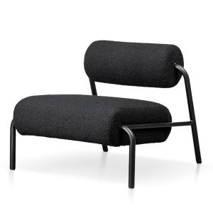 Delacruz Lounge Chair | Black Boucle
