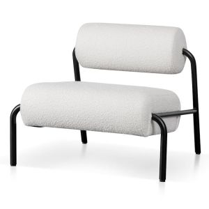 Delacruz Lounge Chair | Ivory White Boucle