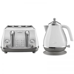 Delonghi Icona Capitals Kettle and Four Slice Toaster Breakfast Pack