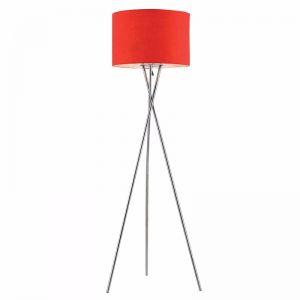 Denise Floor Lamp | Red and Chrome | Modern Furniture