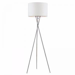 Denise Floor Lamp | White and Chrome | Modern Furniture