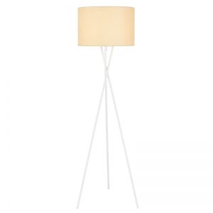 Denise Floor Lamp | White and Wheat | Modern Furniture