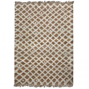 Diamonds Weave Rug | White | by Ground Control