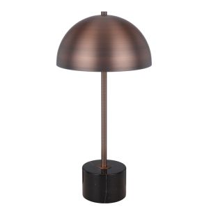 Domez Table Lamp | Black Marble and Bronze