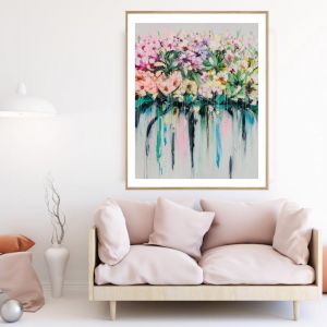 Drip Flowers | P1004-341 | Framed Print | Colour Clash Studio