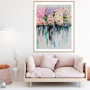 Drip Flowers | P1004-345 | Framed Print | Colour Clash Studio