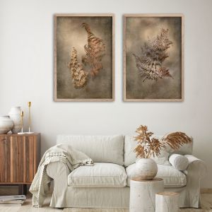 Earthy Ferns 2 | Set of 2 Art Prints |  Unframed