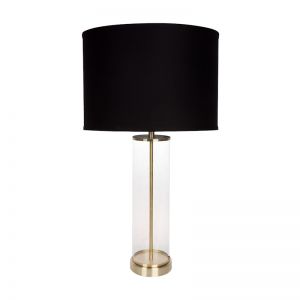 East Side Table Lamp | Brass with Black Shade