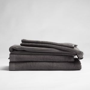 ecoLinen organic cotton bath towel | charcoal