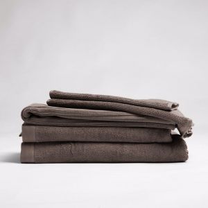 ecoLinen organic cotton hand towel | mocha (brown)