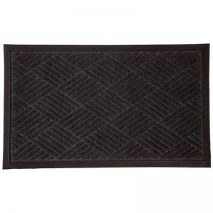 Ellora Charcoal Black Thin Doormat | Various Sizes