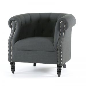 Esther Tub Chair | Charcoal | by Black Mango