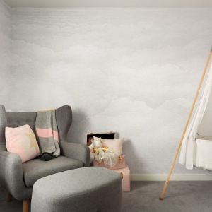 Etched Clouds - Cool Grey | Wallpaper