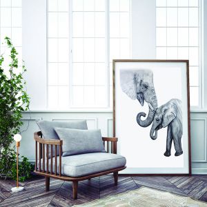 "Eternal " Elephant | Maternal Collection | Limited Edition Print by Patricia Mendes
