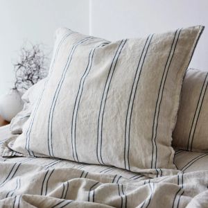 Eton Stripe | Pure Linen European Pillowcase
