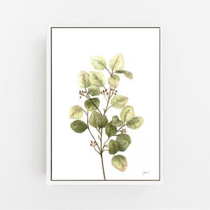 Eucalyptus Native Living Art 1 in White Wall Art Print | by Pick a Pear | Canvas