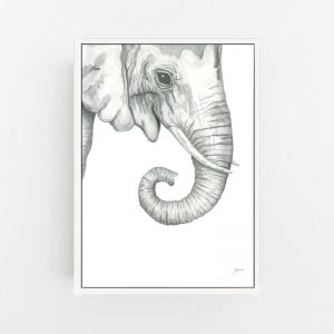 Eva the Elephant Wall Art Print | by Pick a Pear | Canvas