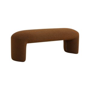 Everet 1.2m Long Ottoman Bench | Brown Boucle