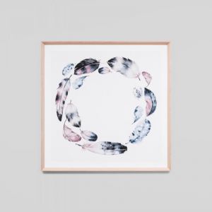 Feather Wreath | Framed Print