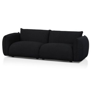 Ferrell 3 Seater Sofa | Black Boucle