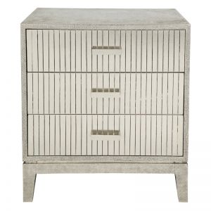 Finch Bedside Table | Antique Silver