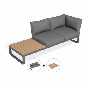 Fino Configuration B - Outdoor Modular Sofa Sunlounge Matt Charcoal