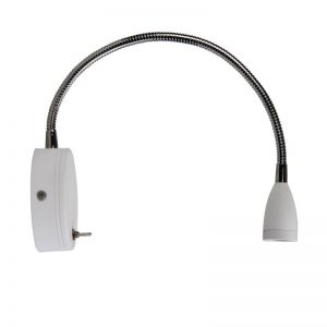 Flexi 3W LED Switched Flexible Wall Light White