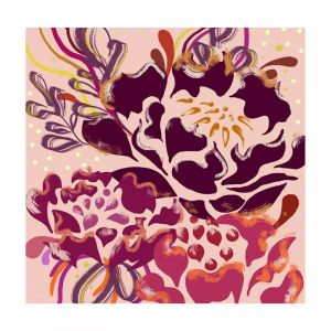 Floral Waves | Framed Art Print on Acrylic