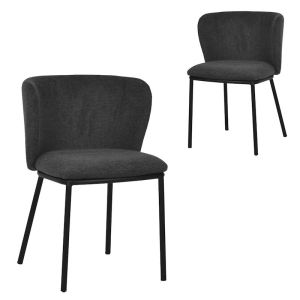 Flossie Dining Chair | Charcoal Grey | Set of 2