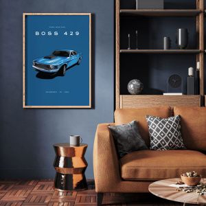 Ford Mustang Boss 429 | Colour Block Car Poster