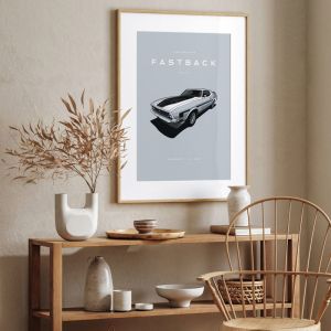 Ford Mustang Fastback Mach 1 | Colour Block Car Poster