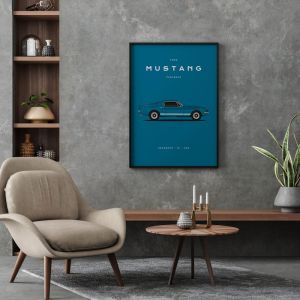 Ford Mustang Fastback - Type 2 | Colour Block Car Poster