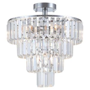 Four Drop Close To Ceiling Chrome | The Pendant Look
